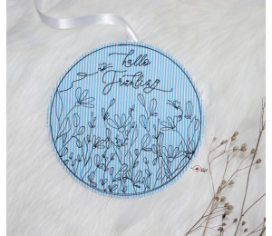 Stickdatei - Blumenwiese Kreis Doodle 2